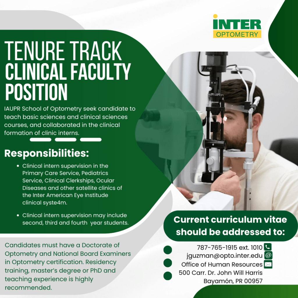 Optometry Clinical Faculty Position