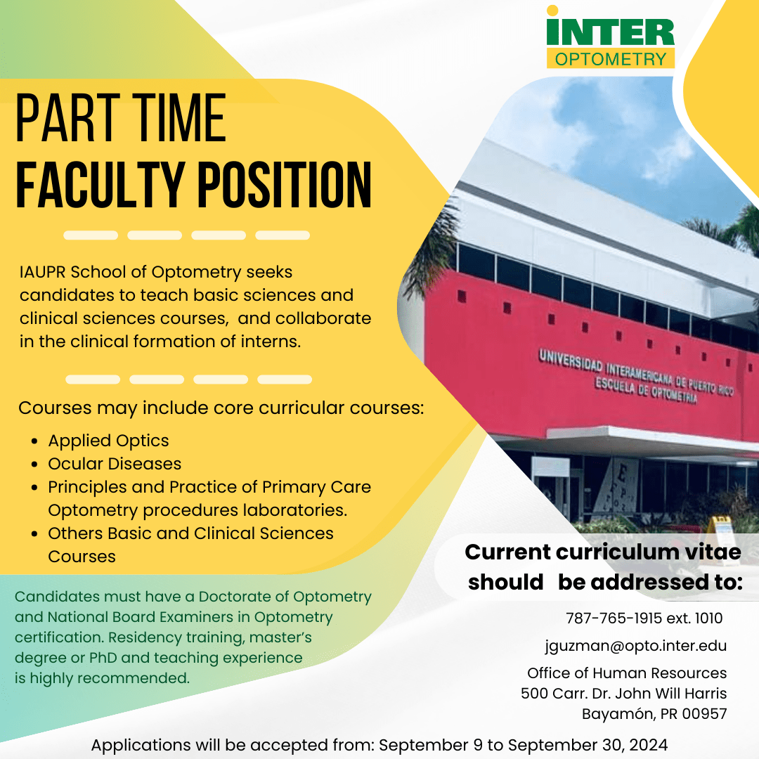 Home Inter American University of Puerto Rico School of Optometry